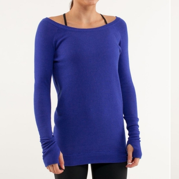 Lululemon Chai Time Pullover IIHeathered Pigment Blue / Pigment Blue White - Picture 2 of 13